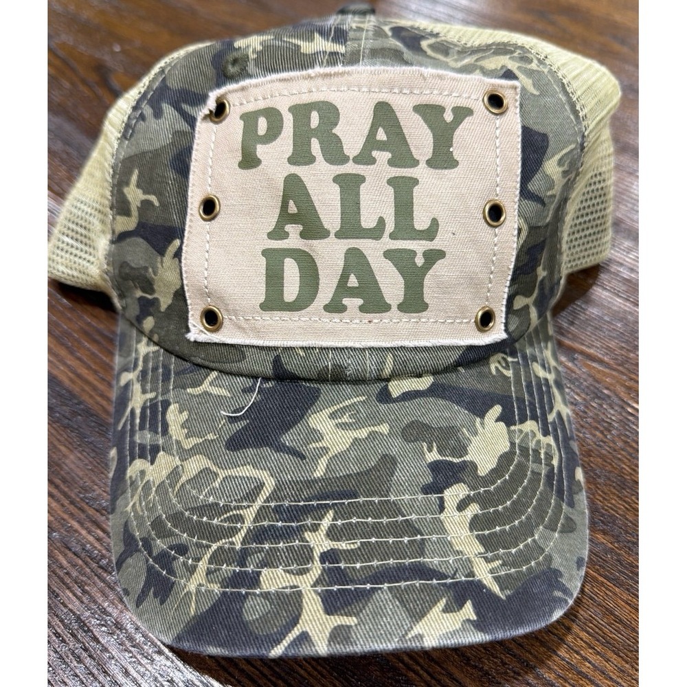 Pray all day camo hat